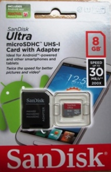 Micro SD Sandisk 8gb Class 10